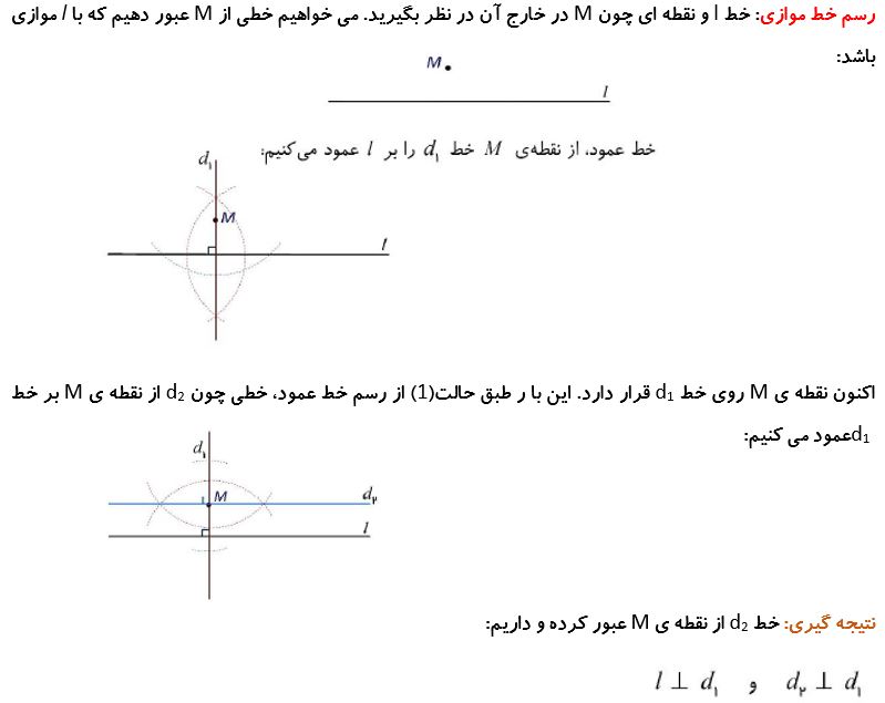 رسم خطوط موازی_درسنامه هندسه دهم_نیما خانعلی پور