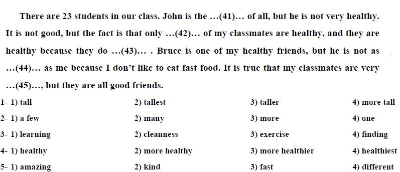 صفحات 43 تا 59 زبان_تست و پاسخ مقطع دهم_فاطمه احدزاده