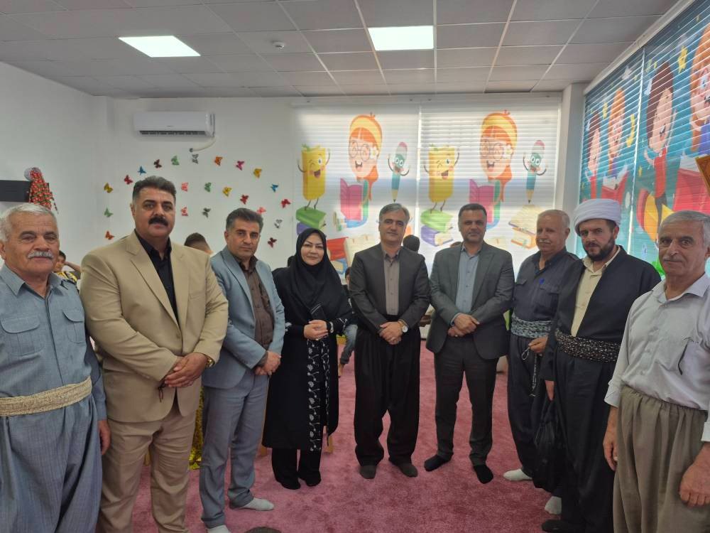 افتتاح کتابخانه (تجهیزشده توسط بنیادقلم‌چی) در روستای سراب قامیش