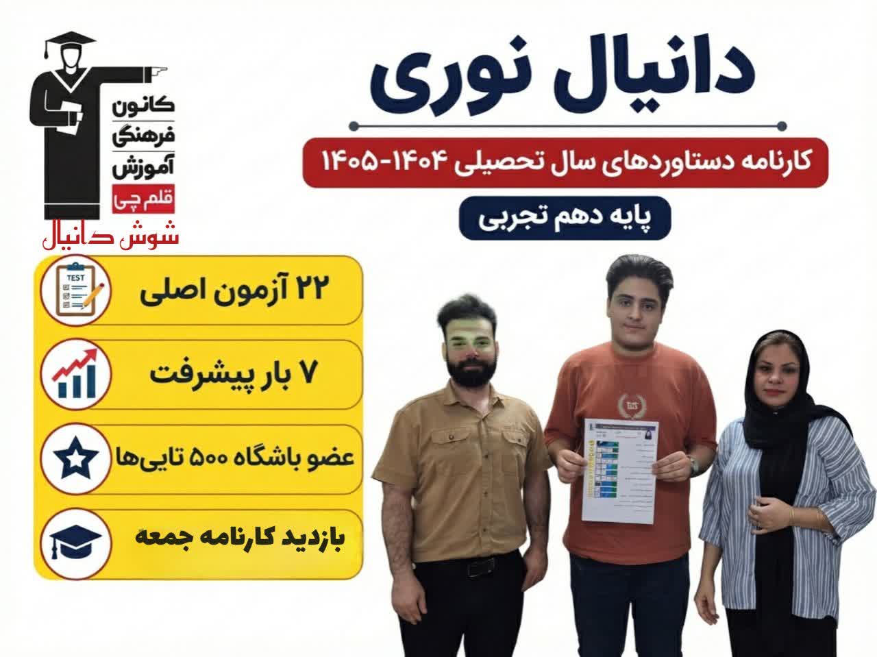 گفت و گو با دانیال نوری+قاب دستاوردها