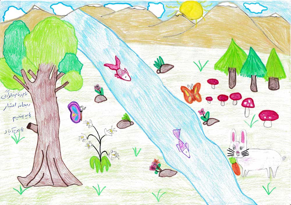 ریحانه اعتبار، پنجم دبستان از پارس‌آباد مغان