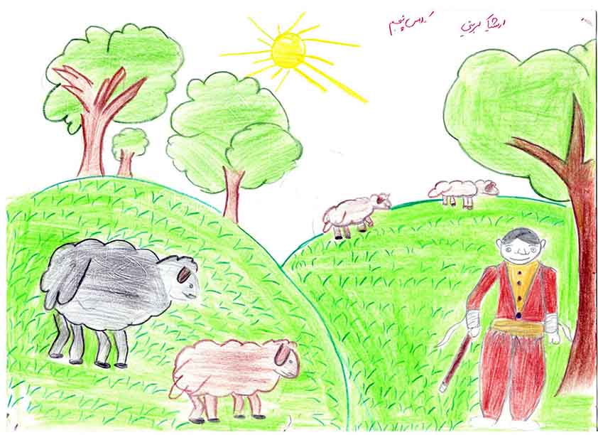 ارشیا کبریتی، پنجم دبستان از مهاباد