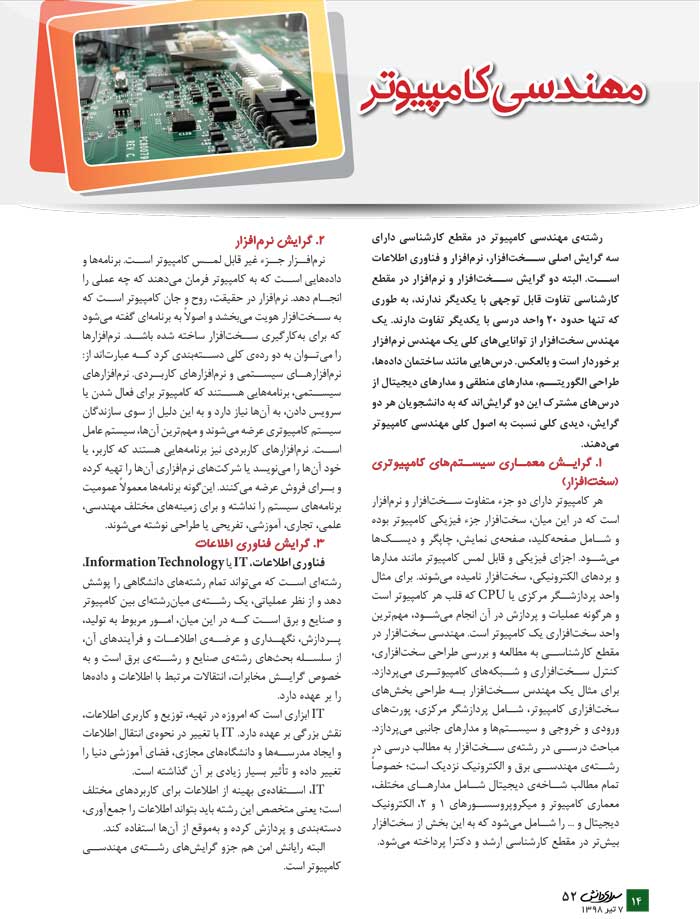 مهندسی کامپیوتر(معرفی رشته + جدول دانشگاه‌ها + رتبه مورد نیاز) - سایت کانون