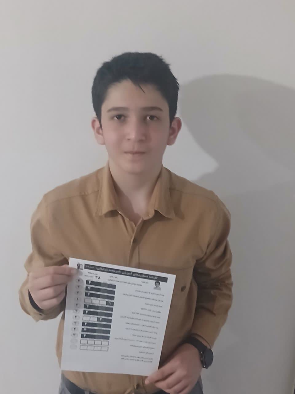 گفت و گو با امیرمحمد شرابیانی پایه هفتم قهرمان پیشرفت از نقده