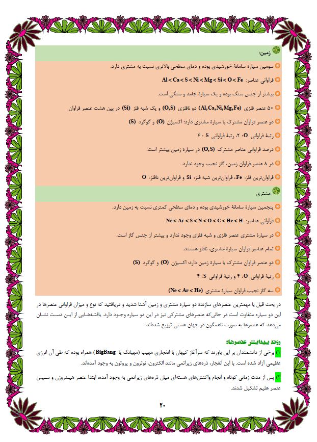 کیهان زادگاه الفبای هستی 2-شیمی دهم - درسنامه - امیررضا کتابچی