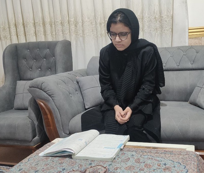 مصاحبه با فاطمه ریحانه شیردلی کلاس هفتم و قهرمان پیوستگی