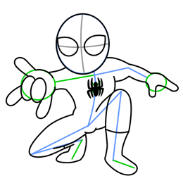 How to Draw Spiderman Third Step