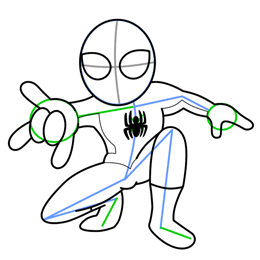 How to Draw Spiderman Fourth Step