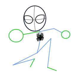 How to Draw Spiderman Second Step