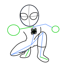 How to Draw Spiderman Third Step