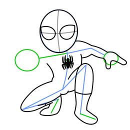 How to Draw Spiderman Third Step