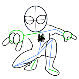 How to Draw Spiderman Third Step