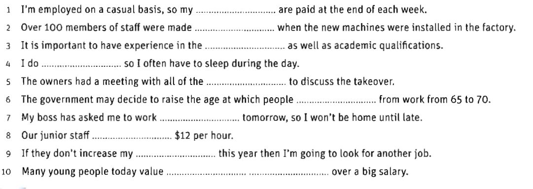 لیسنینگ + لغت - زبان انگلیسی-work and business- فرشید کامرانی