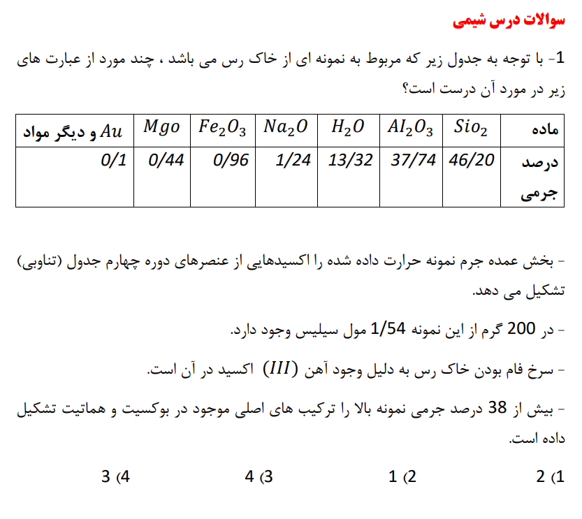 آزمونک شیمی-شیمی دوازدهم-پرهام علی پور