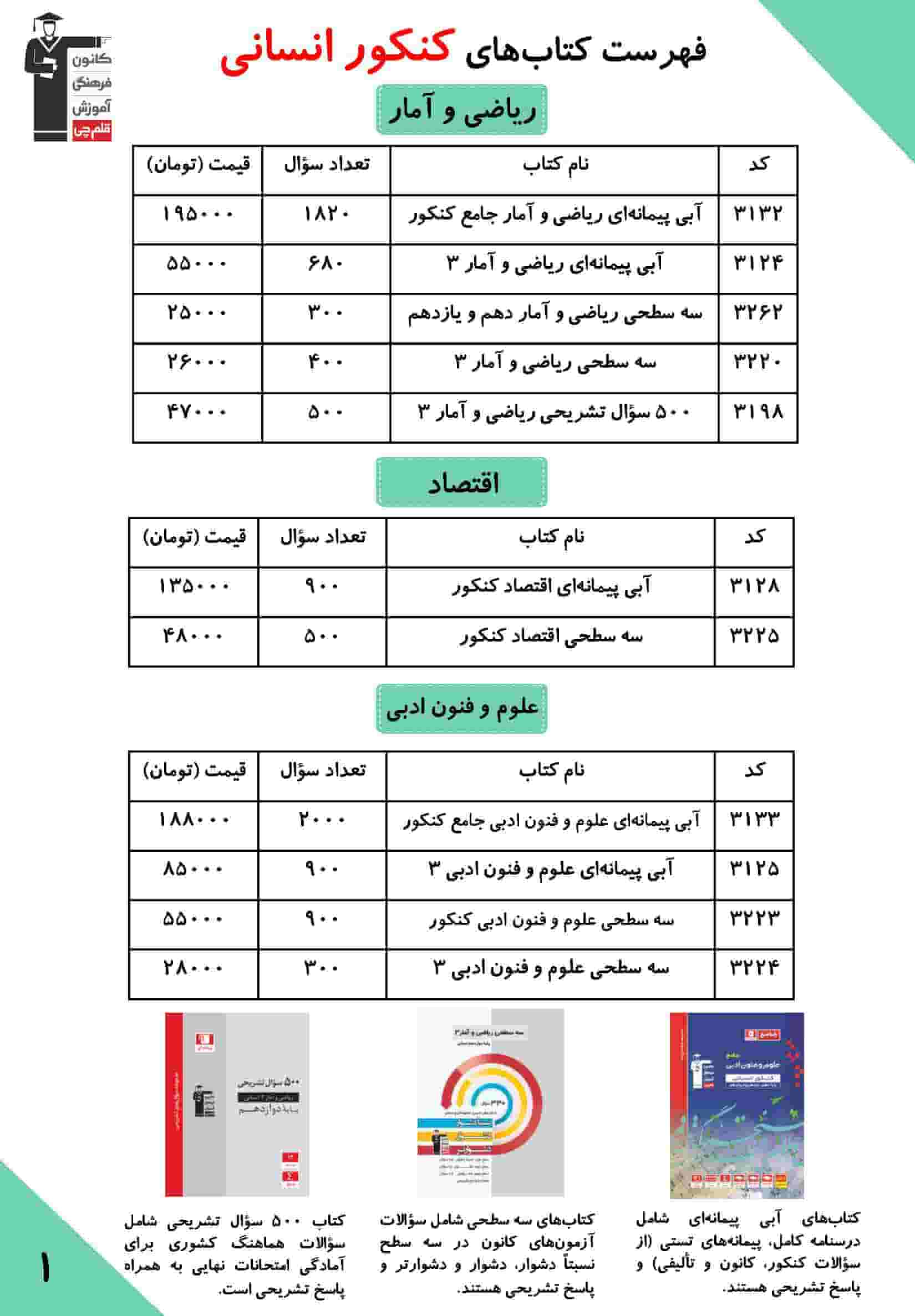 فهرست کتاب‌های دوازدهم انسانی + ویژگی‌ها و قیمت