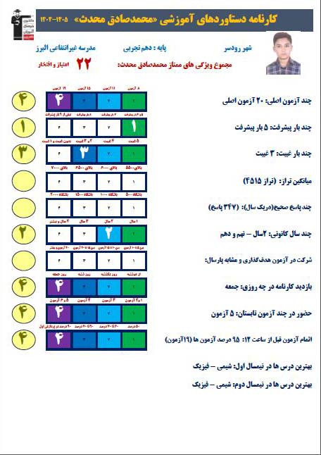 گفتگوبامحمدصادق محدث پایه دهم تجربی قهرمان پیوستگی