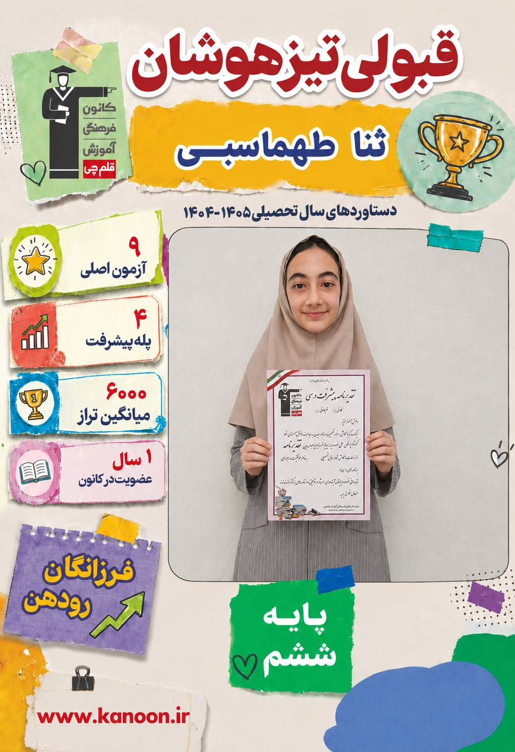 مصاحبه با ثنا طهماسبی دانش آموز قبولی در آزمون تیزهوشان