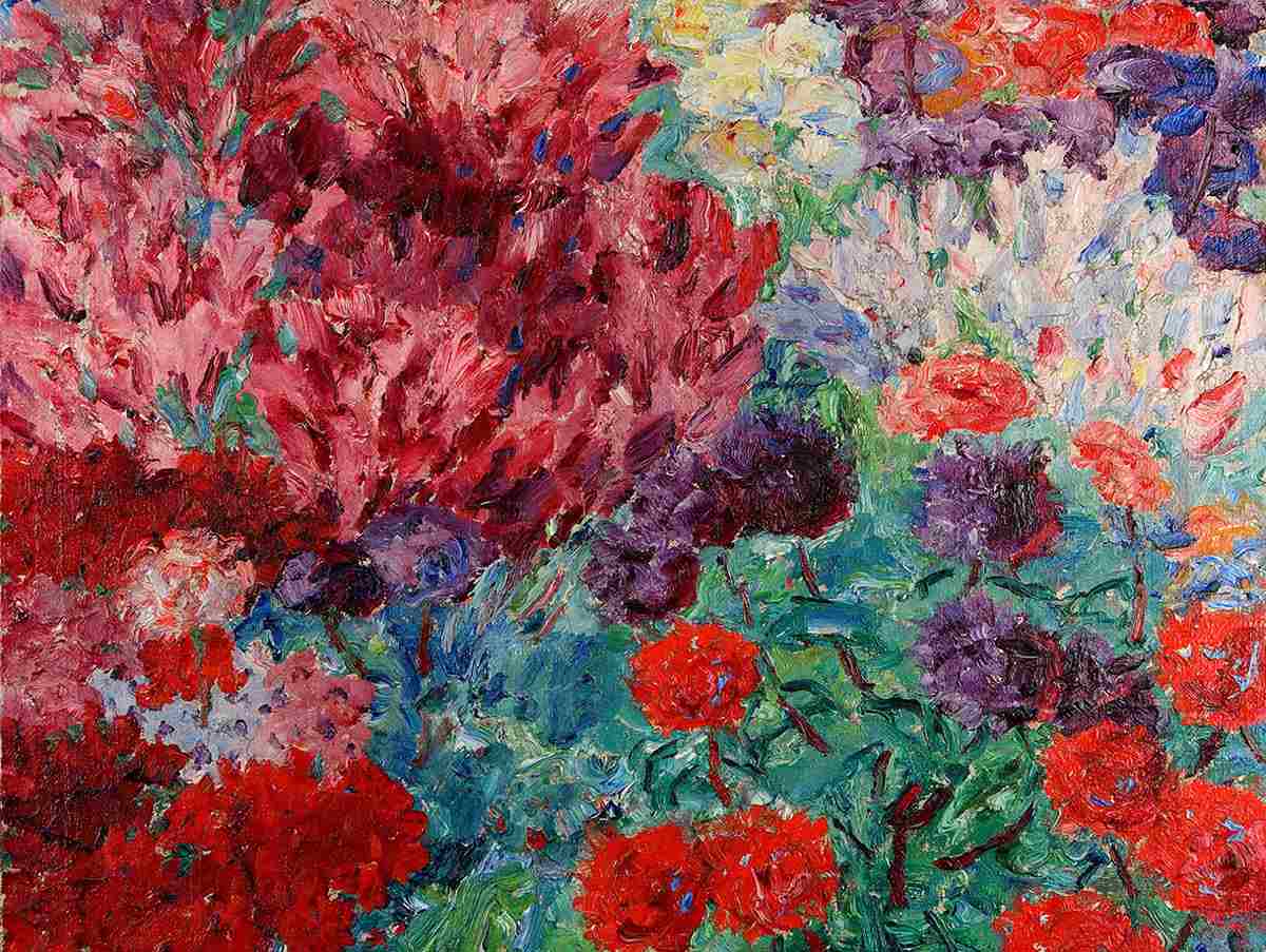 نقاشی باغ گل از امیل نولده