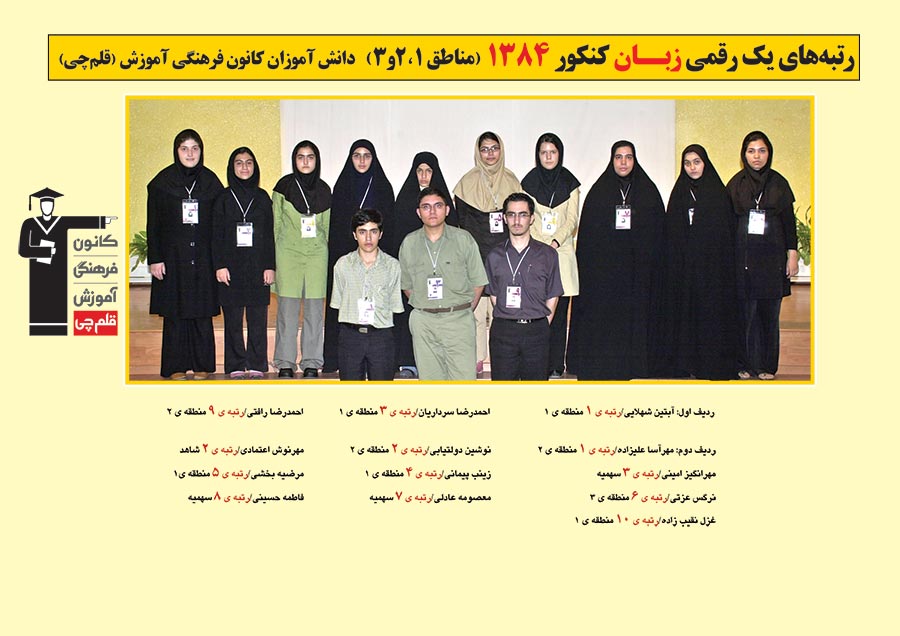 رتبه های یک رقمی رشته زبان